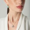 Petit Joli Lunaire Necklace in 18K Rose Gold with Onyx, White Moonstone and Diamonds