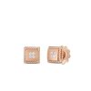 Palazzo Ducale Earrings in 18k Rose Gold with Diamonds and Rubies 10mm