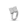 Princess Flower Ring in 18k White Gold with Diamonds and Ruby Princess Flower Ring in 18k White Gold with Diamonds and Ruby