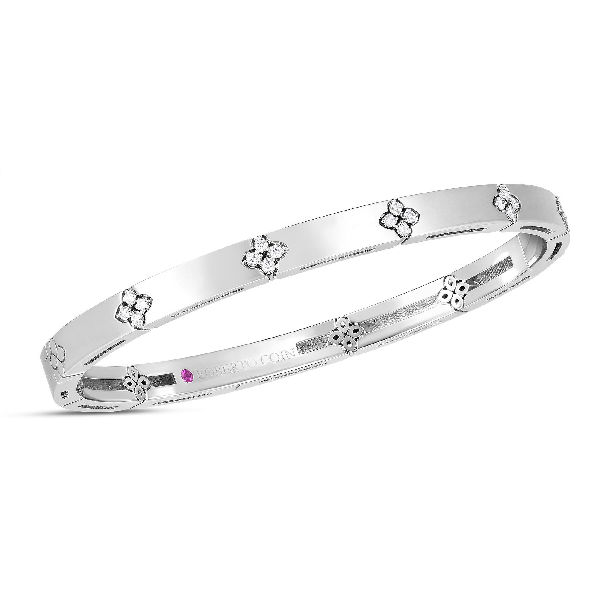Love in Verona Bracelet in 18Κ White Gold with Diamonds and Rubies Love in Verona Bracelet in 18Κ White Gold with Diamonds and Rubies
