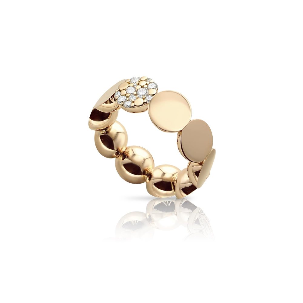 Luce Ring in 18k Rose Gold with Diamonds.