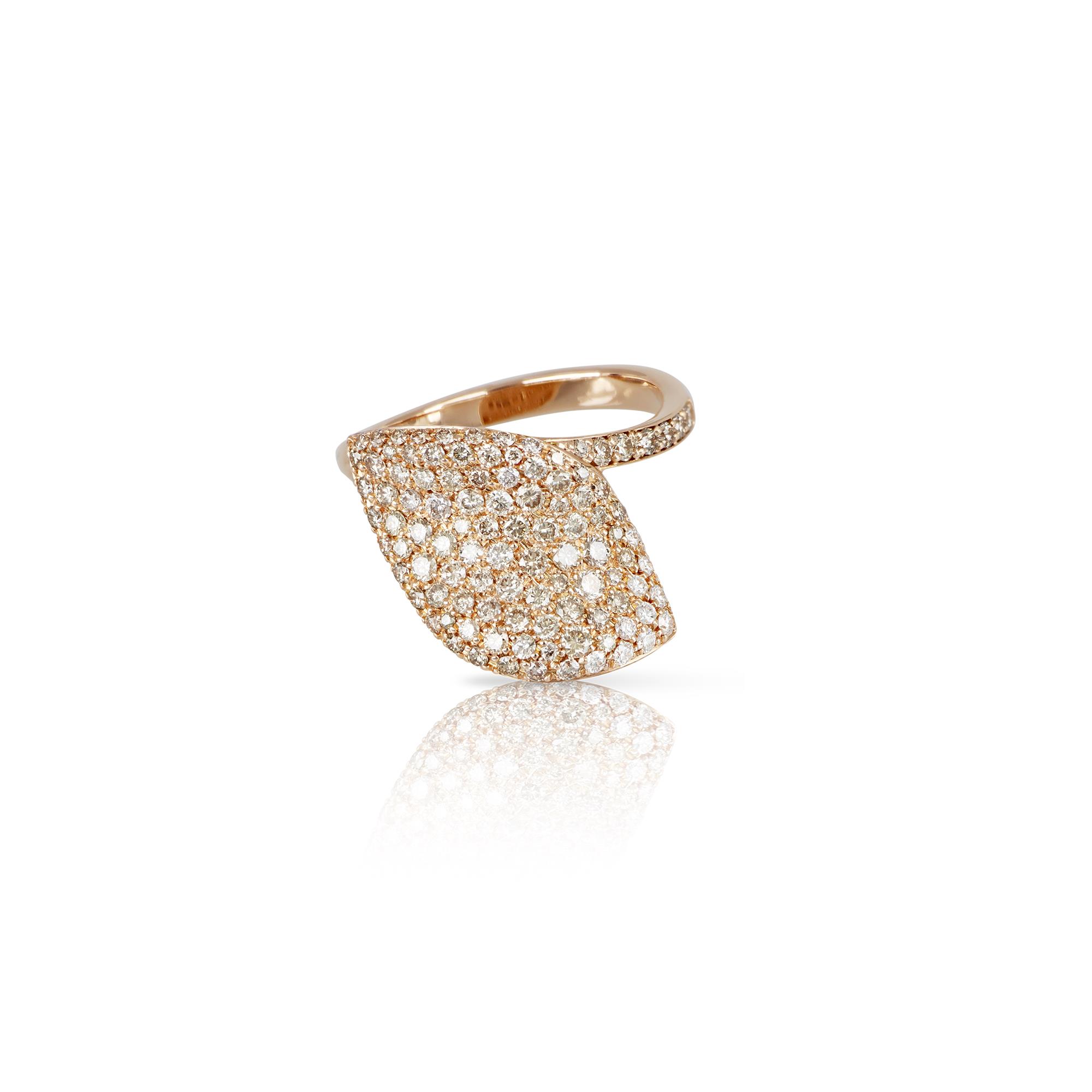 Aleluia Ring in 18K Rose Gold with White and Champagne Diamonds