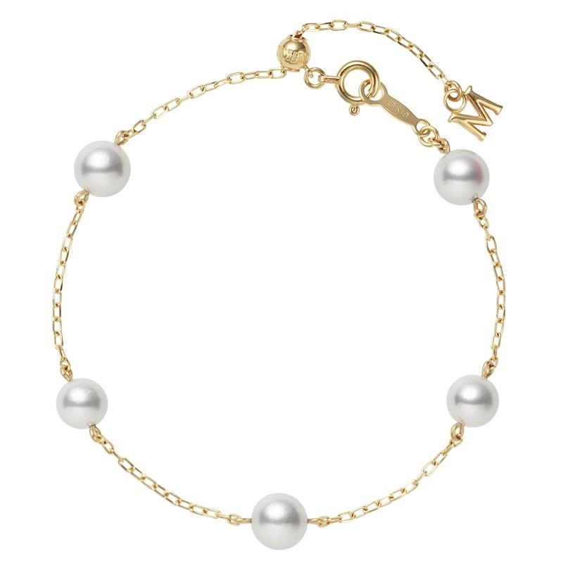Bracelet in 18k Yellow Gold with Pearls 5.50-5.75(2) 6.00-6.25(3) Bracelet in 18k Yellow Gold with Pearls 5.50-5.75(2) 6.00-6.25(3)