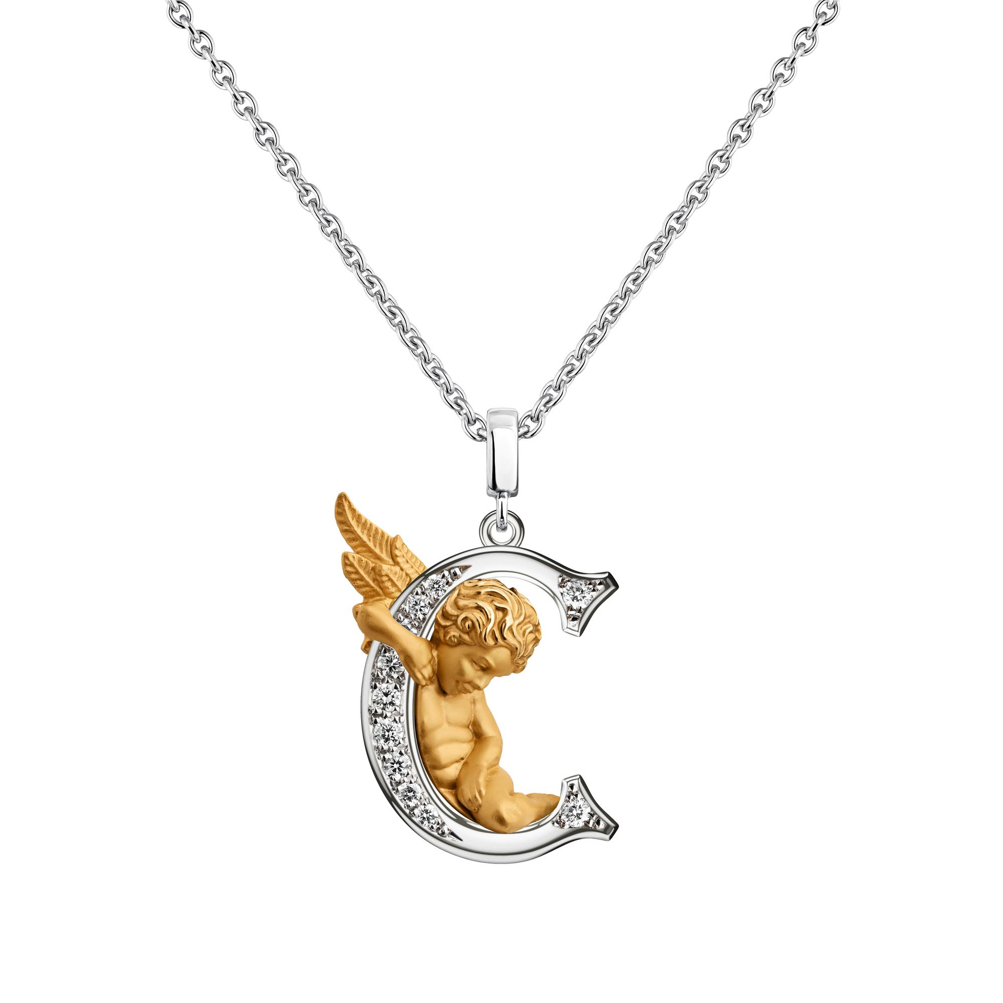 Колье My Angel C из желтого и белого золота 18 карат с бриллиантами.