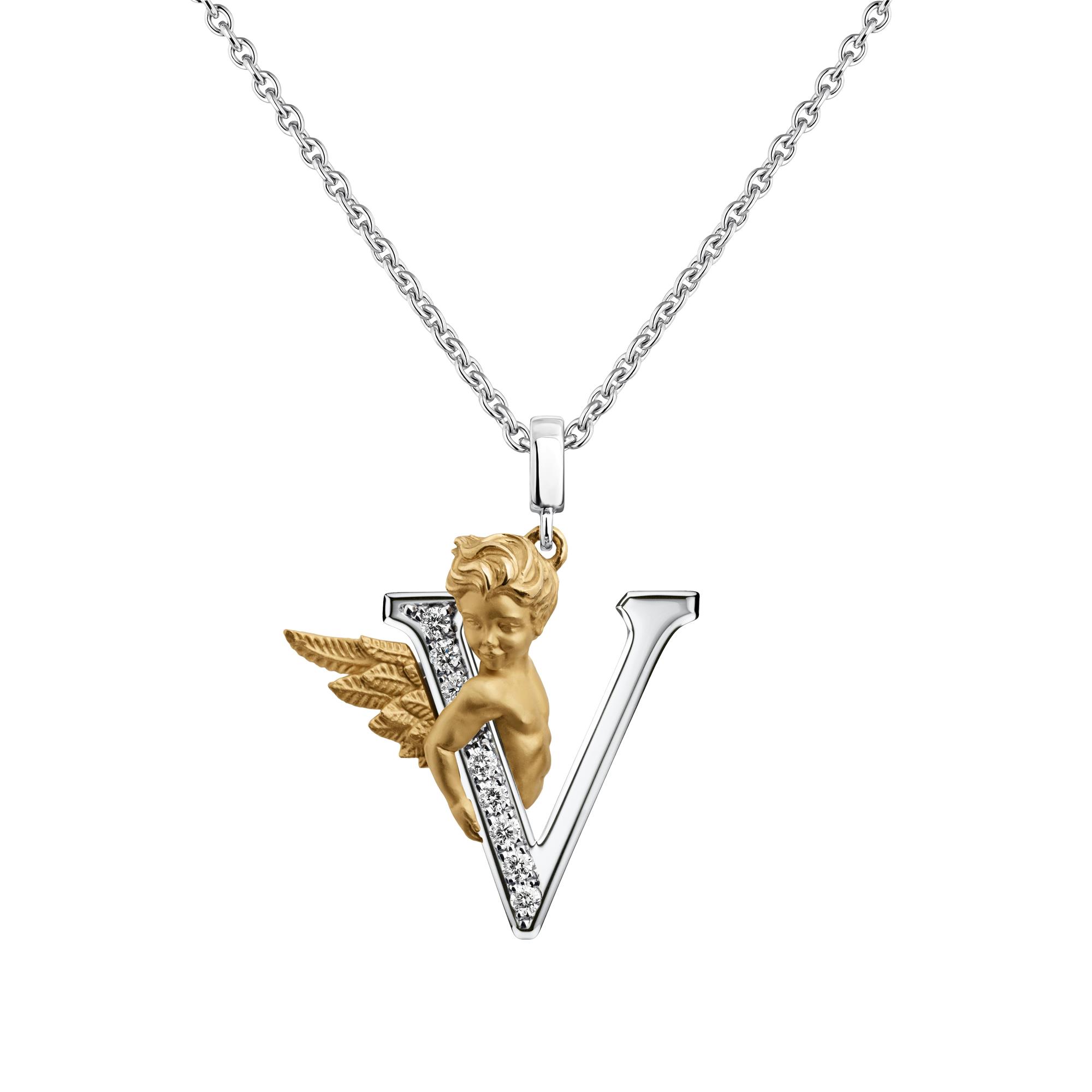 Колье My Angel V из желтого и белого золота 18 карат с бриллиантами.