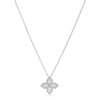 Princess Flower Necklace in 18k White Gold with Diamonds and Ruby