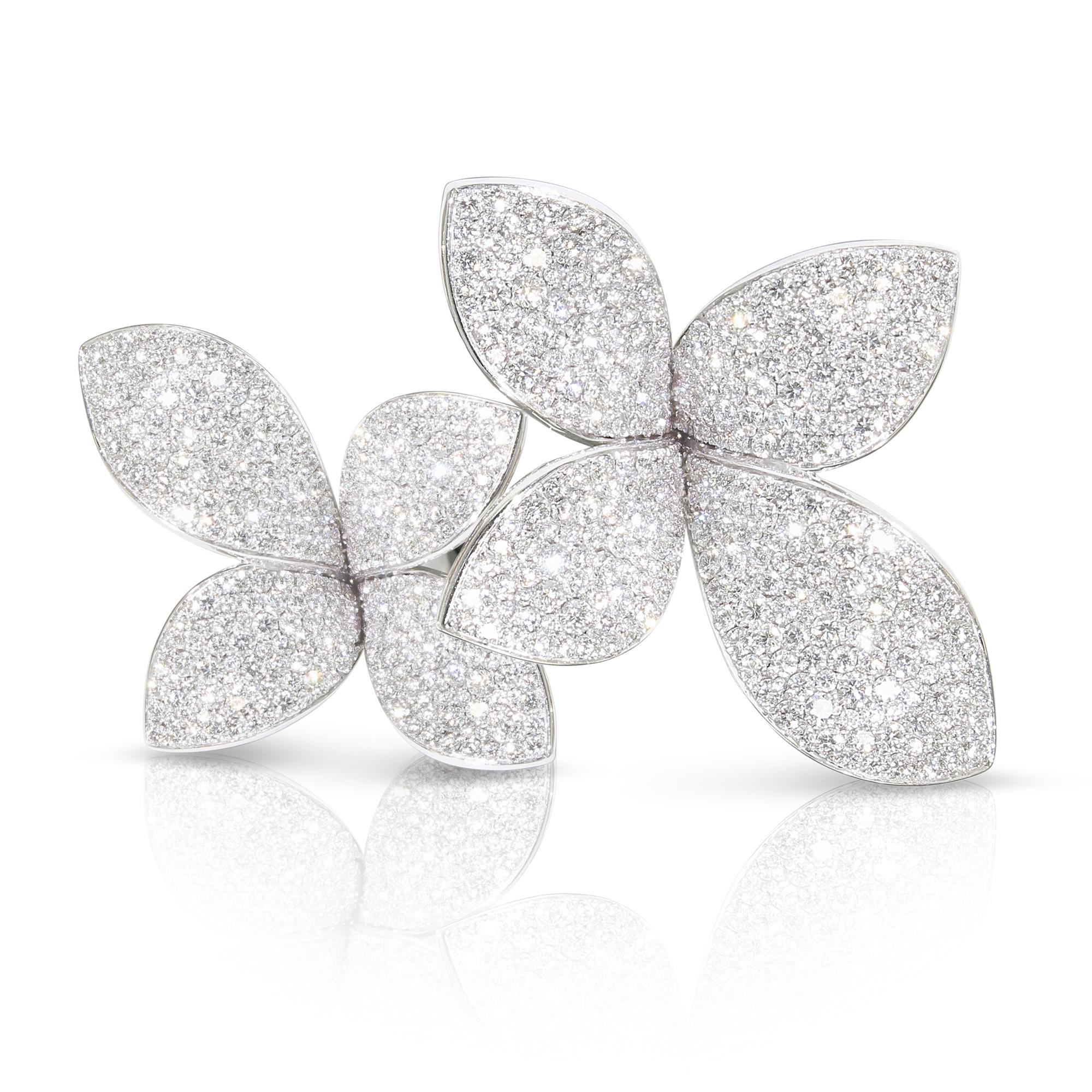 Giardini Segreti Ring in 18K White Gold with Diamonds