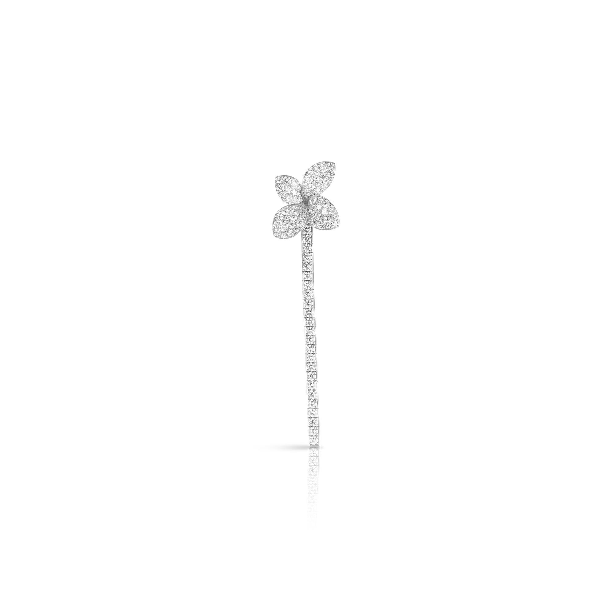 Heart to Earth One Earring in 18k White Gold with Diamonds.