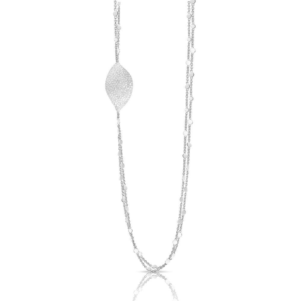 Aleluia Necklace in 18k White Gold with Diamonds