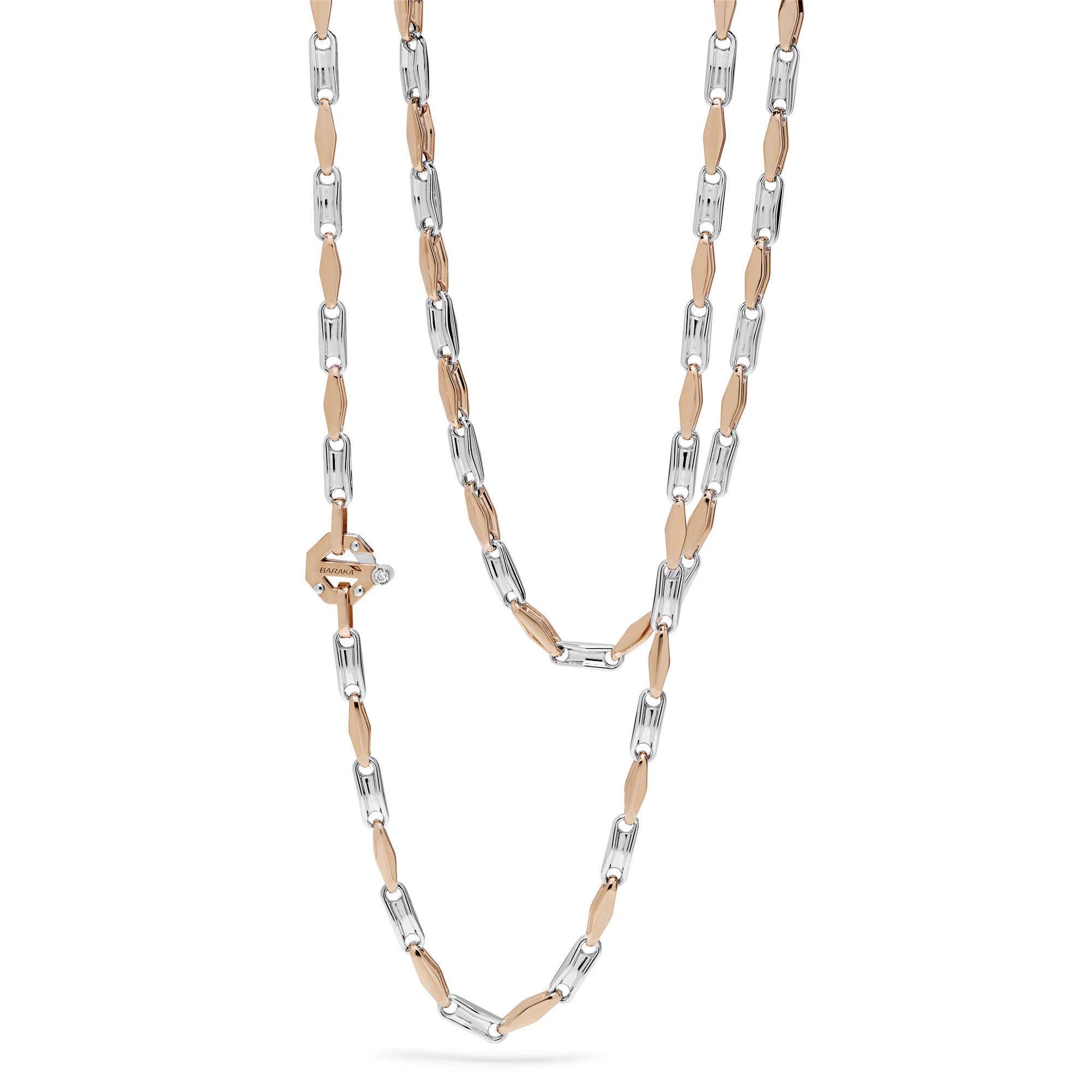 Ritmika Chain in 18k Yellow and White Gold with Diamond.