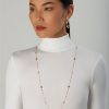 Figlia Dei Fiori Sautoir in 18k Rose Gold with "Earth" gems and Diamonds