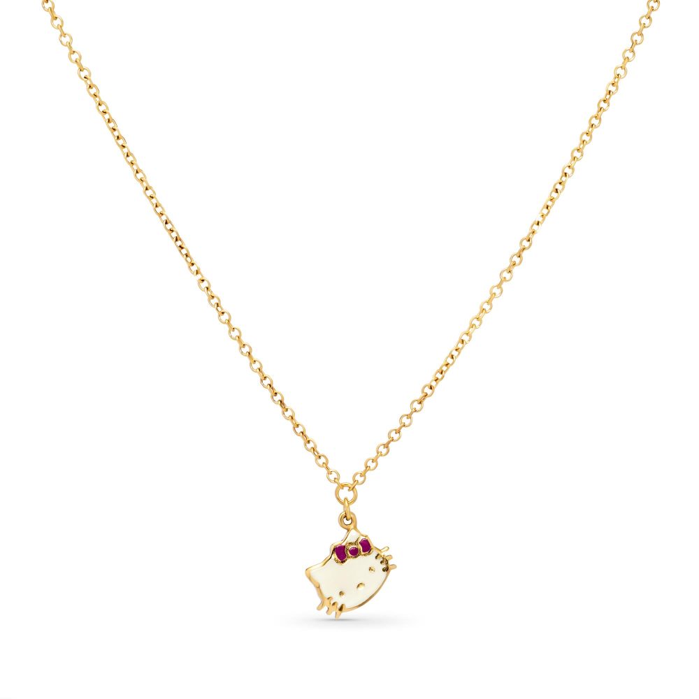 Ulysses Kid Necklace in 14K Yellow Gold with Enamel 43cm
