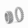 Ring Multi Size, 5 Rows in 18K White Gold with Diamonds