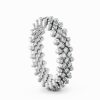 Ring Multi Size, 5 Rows in 18K White Gold with Diamonds