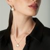 Petit Joli Lunaire Κολιέ σε 18K Ροζ Χρυσό με Φίλντισι, Λευκό Φεγγαρόλιθο και Διαμάντια