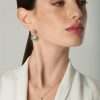 Petit Joli Lunaire Necklace in 18K Rose Gold with Green Agate, White Moonstone and Diamonds