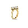 Princess Flower Ring in 18K Yellow and White Gold with Diamonds and Ruby. Princess Flower Ring in 18K Yellow and White Gold with Diamonds and Ruby.