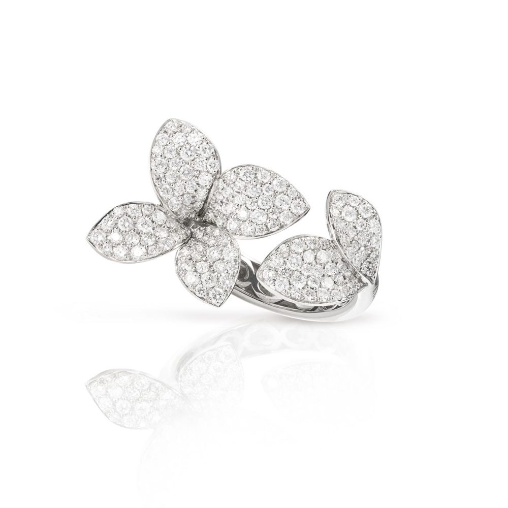 Giardini Segreti Ring in 18K White Gold with Diamonds