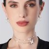 Giardini Segreti Earrings in 18Κ White Gold with Diamonds