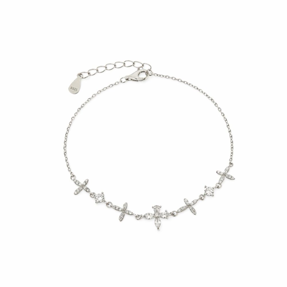 Bracelet in Silver 925 with Zircon 20cm
