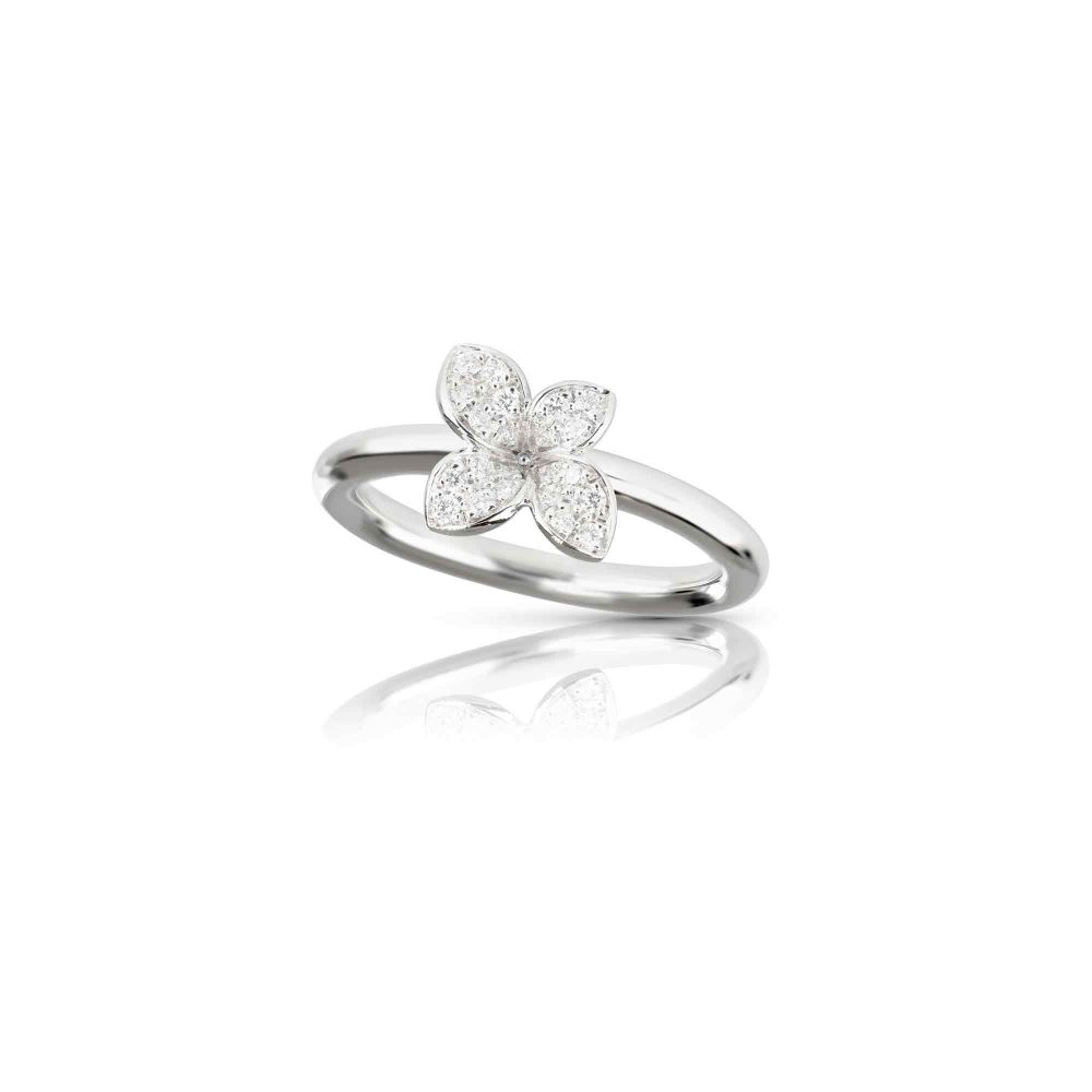 Petit Garden Ring in 18k White Gold with Diamonds