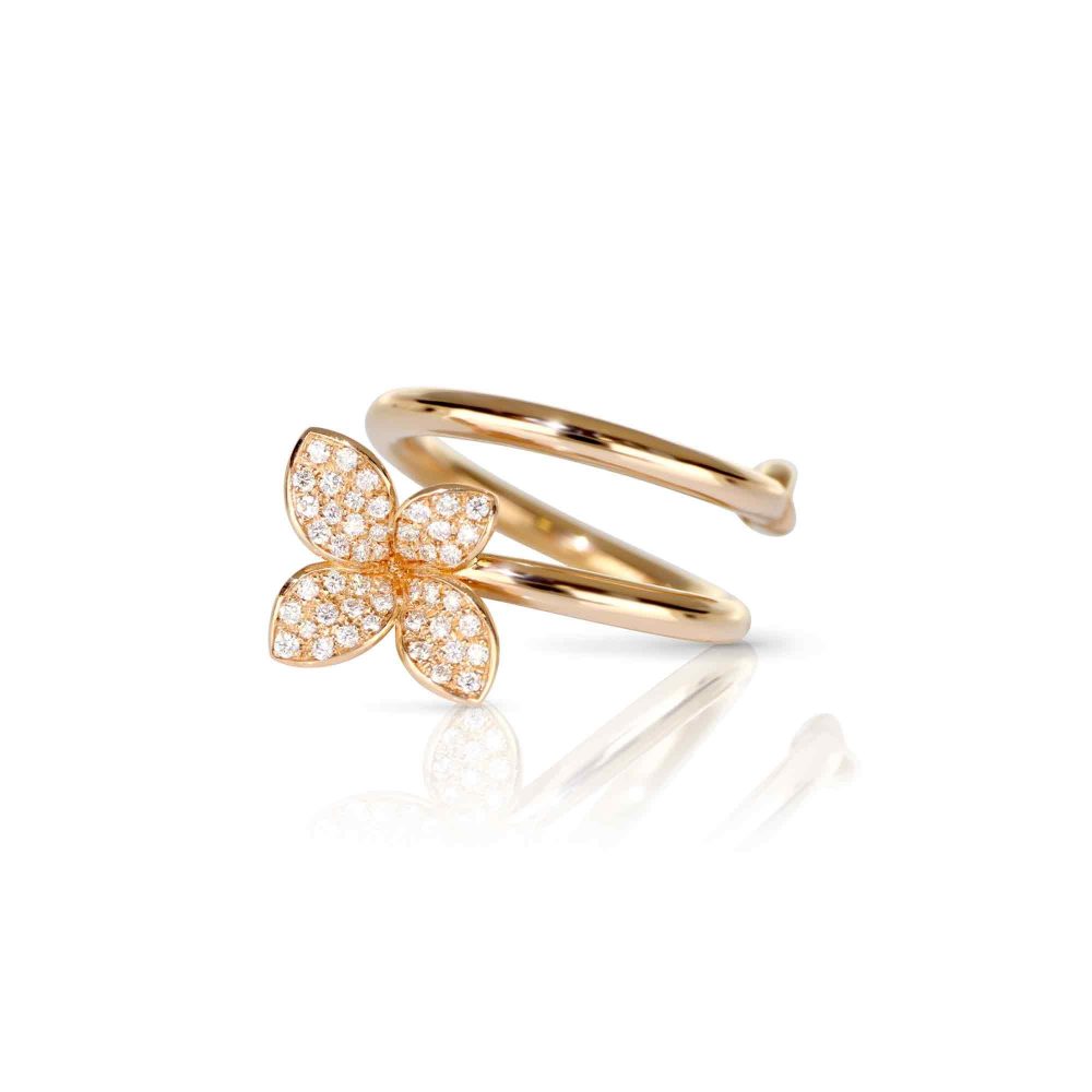 Petit Garden Ring in 18K Rose Gold with Diamonds