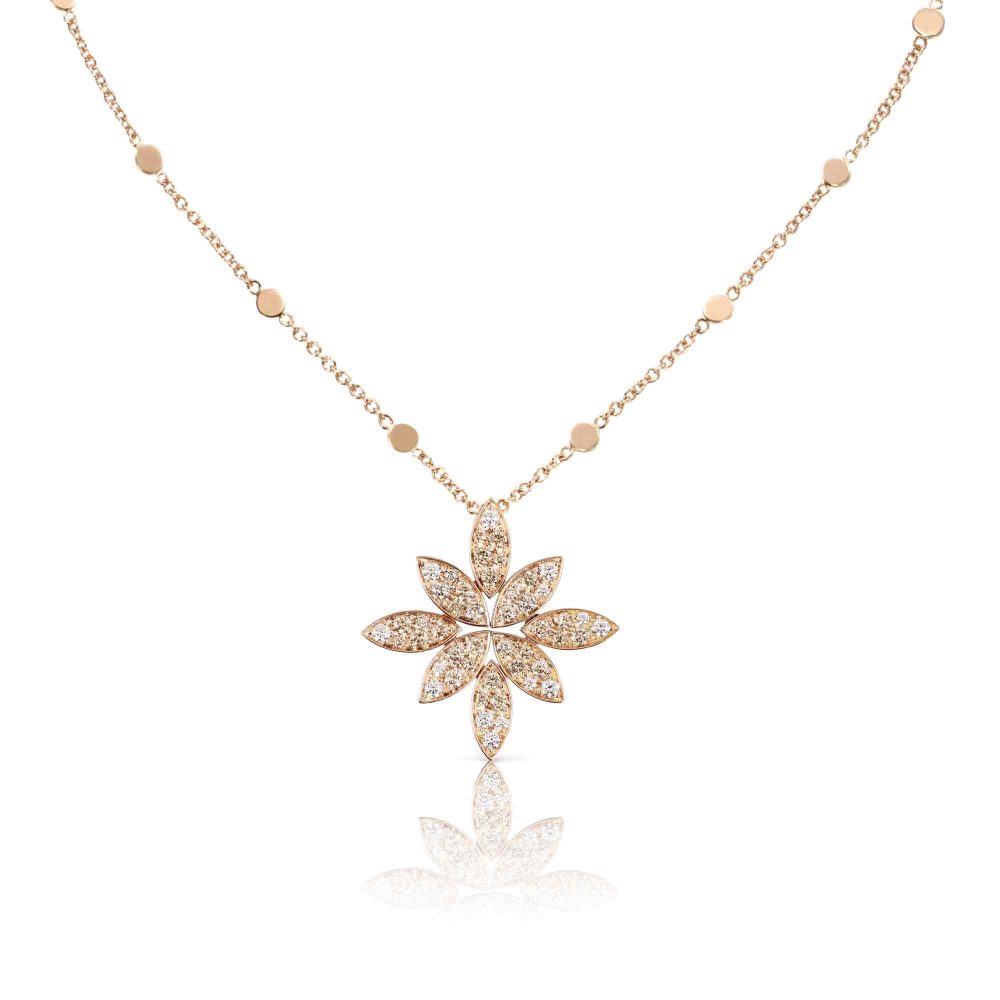 Ghirlanda Necklace in 18k Rose Gold with Diamonds