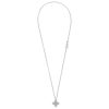Princess Flower Necklace in 18k White Gold with Diamonds and Ruby