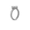 Princess Flower Ring in 18k White Gold with Diamonds and Ruby. Princess Flower Ring in 18k White Gold with Diamonds and Ruby.