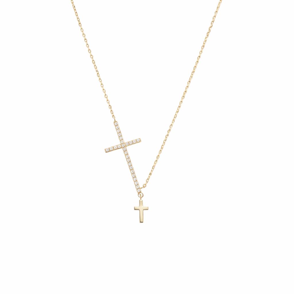 Cross in Gold-Plated 925 Sterling Silver 45cm Cross in Gold-Plated 925 Sterling Silver 45cm