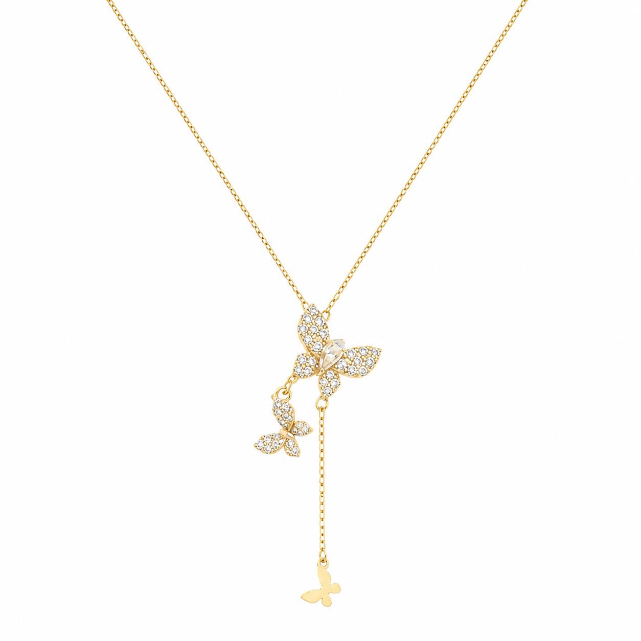 Necklace in Gold-Plated Silver 925 with Zircon 45cm