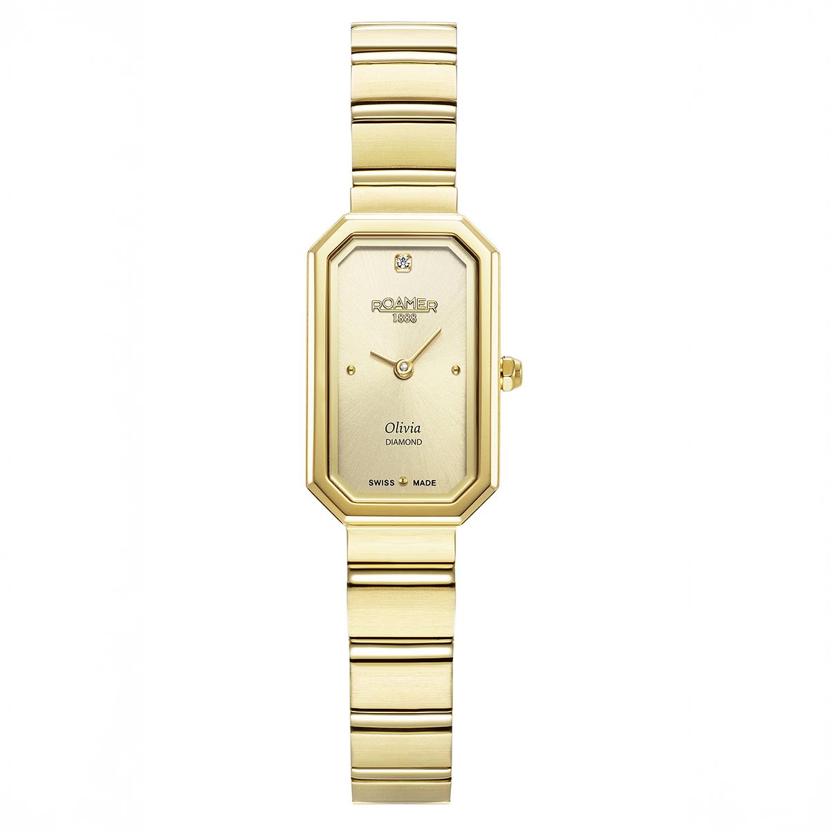 Roamer Olivia Diamond Analog Watch in Stainless Steel with Diamonds 18mm