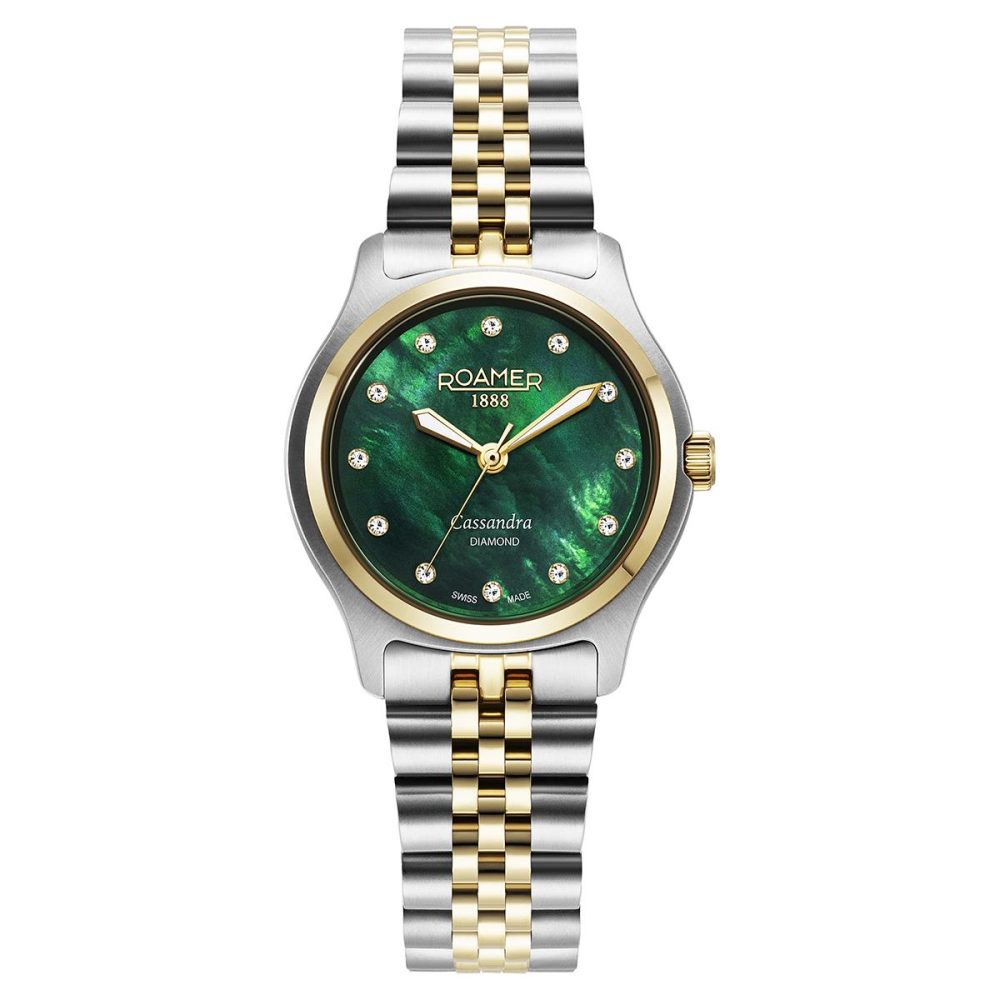 Roamer Cassandra Diamond Αναλογικό Ρολόι σε Ανοξείδωτο Ατσάλι με Διαμάντια 31mm