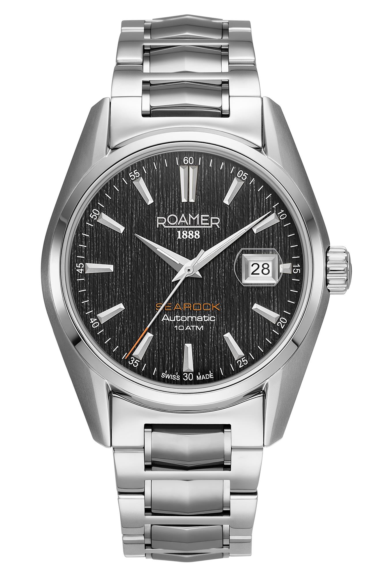 Roamer Searock Automatic II Analog, Automatic Watch with Date Display with Bracelet in Stainless Steel 42mm