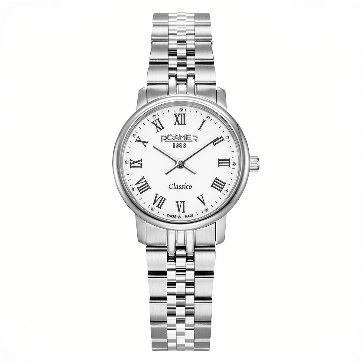 Roamer Classico Ladies Аналоговые часы с браслетом из нержавеющей стали 30 мм Roamer Classico Ladies Аналоговые часы с браслетом из нержавеющей стали 30 мм