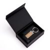 Key Ring Classic Grained Camel