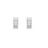 Lumiere Fluted Earrings in 18K White Gold with Diamonds