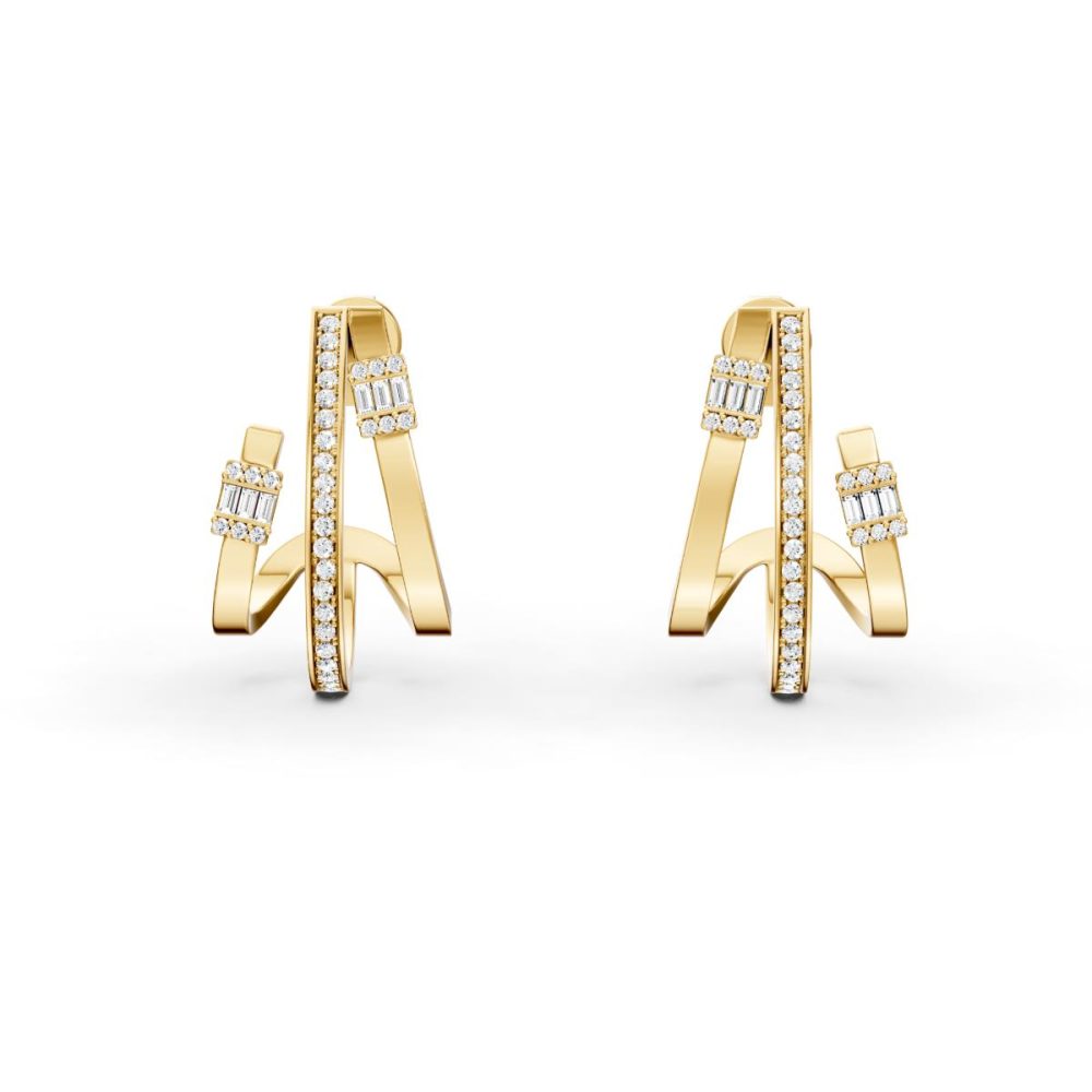 Espira Earrings in 18K Yellow Gold with Diamonds